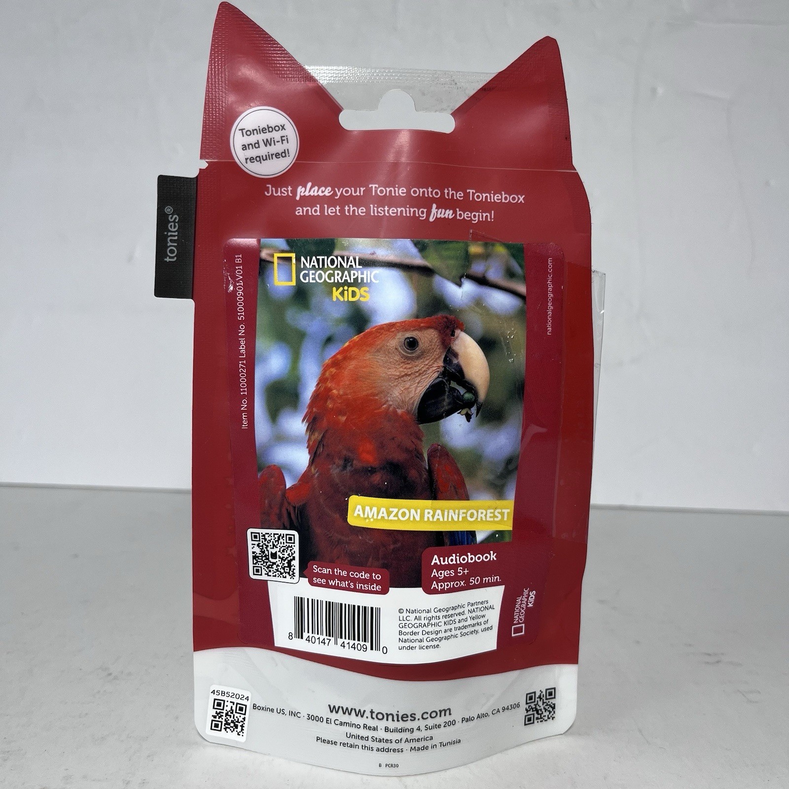 Tonies National Geographic Kids Amazon Rainforest Audio Toy Figurine, 70 min