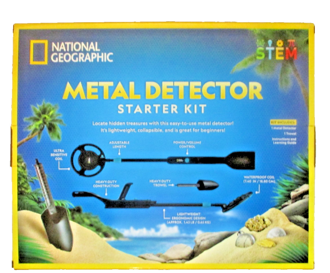 National Geographic Starter Metal Detector Kit Kids Kids Metal Detector W/ 7.4″