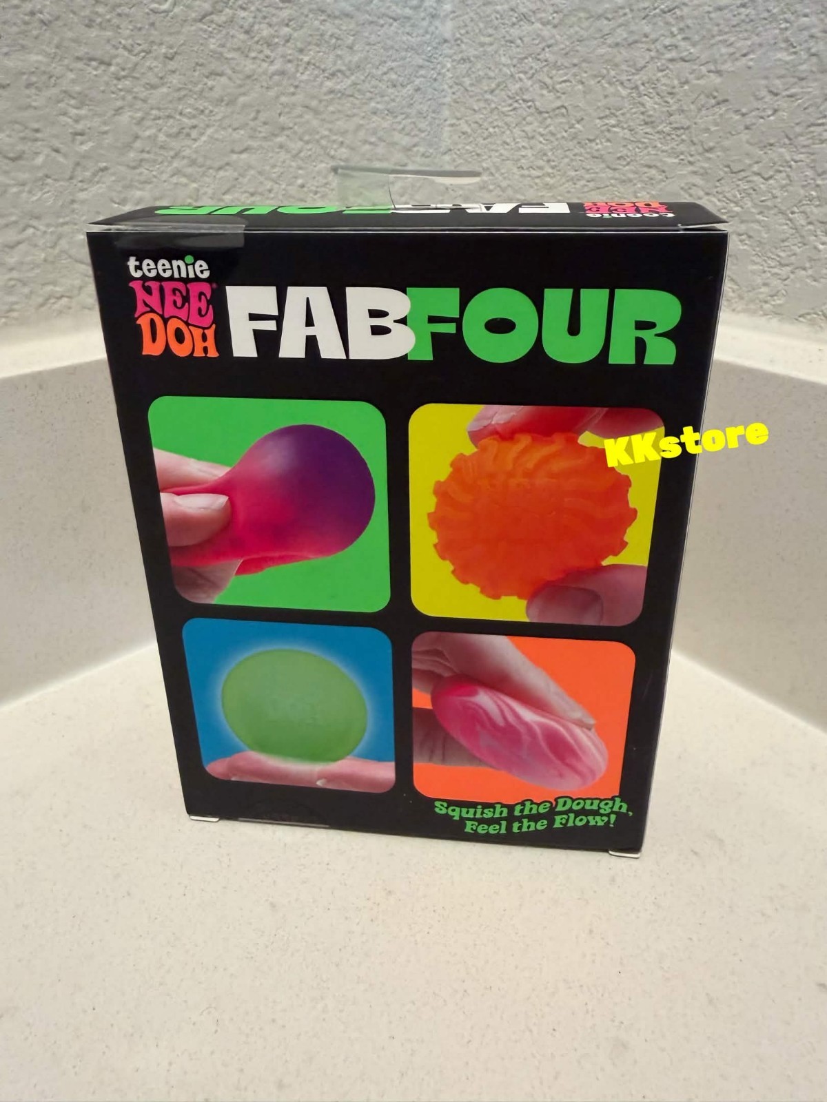 Needoh Teenie Fab Four 4-Pack Nee Doh Set of 4 SAME DAY SHIP NEW SEALED