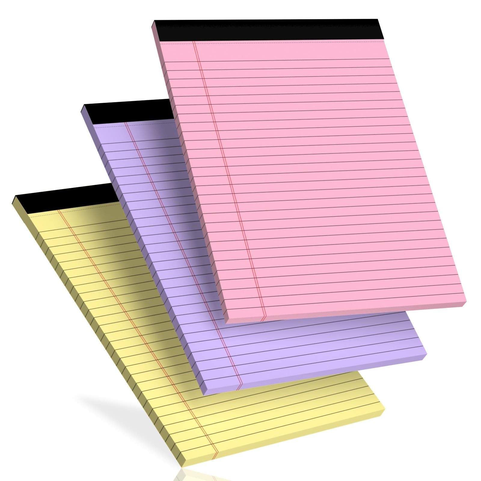 3 pcs Legal Pads 8.5 x 11 Note Pads, Colored Legal Notepads 8.5 x 11, Noteboo…