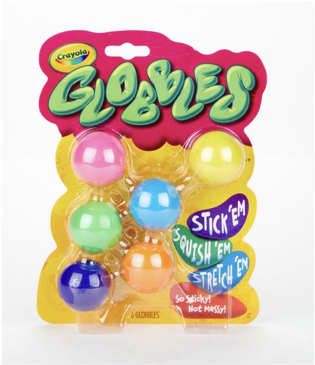 2 PACK – Crayola Globbles Sticky Squishy Colored Balls Assorted Colors 6pcs/each