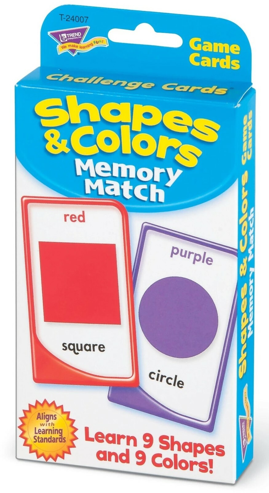 Shapes Colors Memory Match Pairs Game Flash Cards & Reward Stickers Toddlers Set