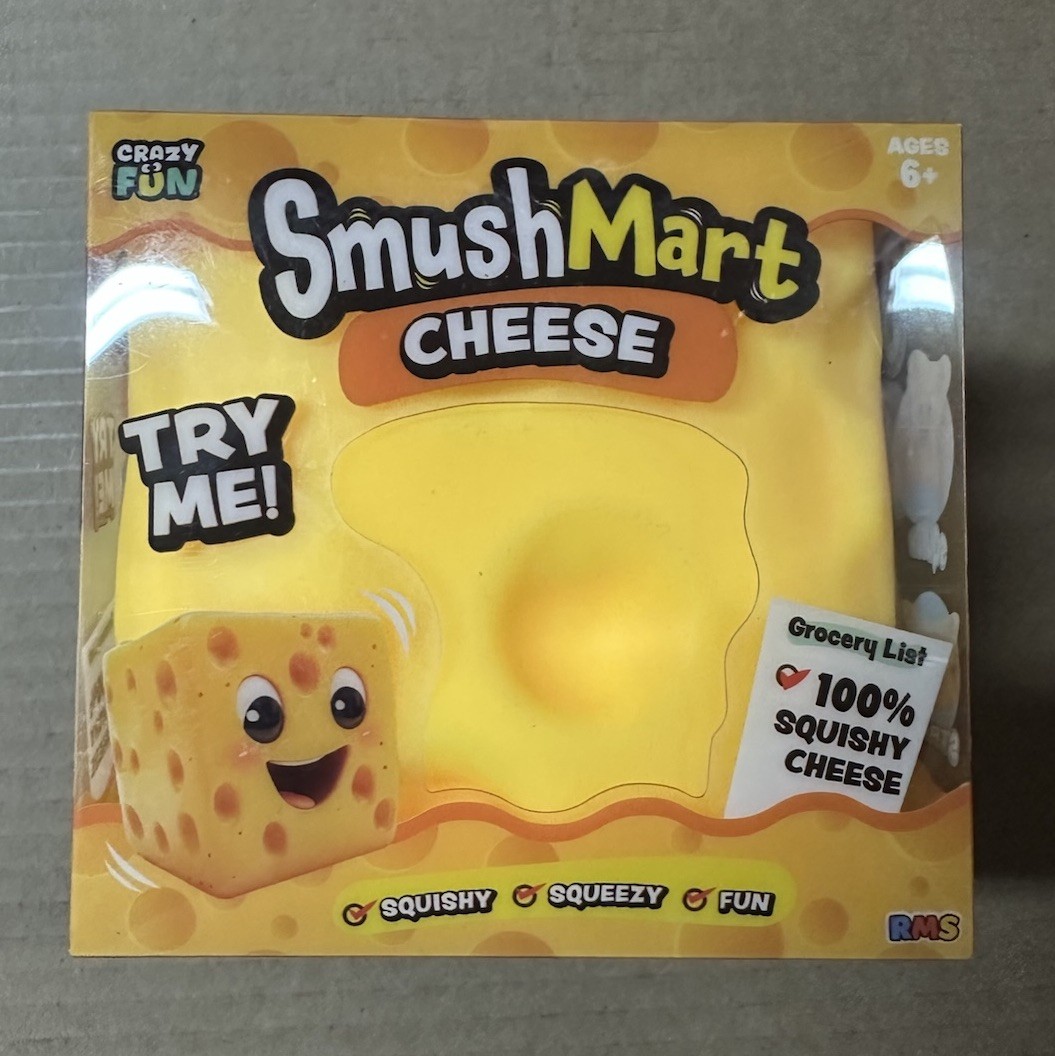 RMS Crazy Fun SmushMart Cheese Squishy Squeezy Stretch Sensory Toy TIK TOK VIRAL