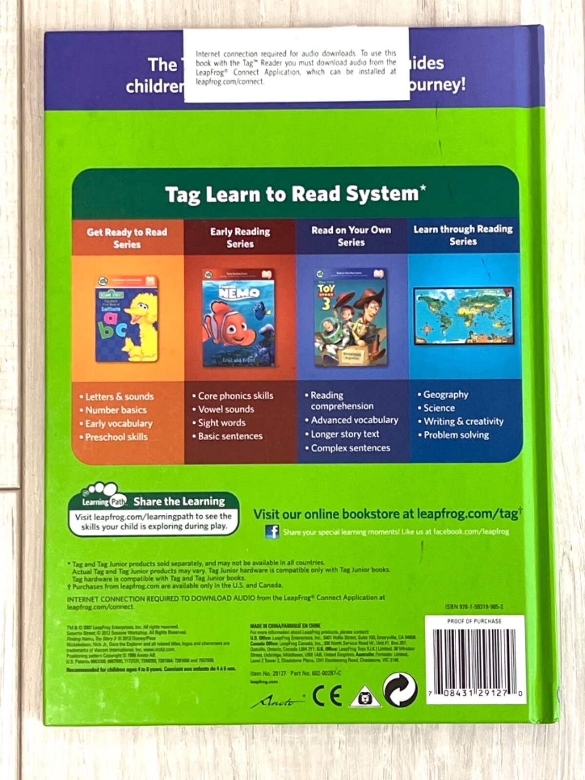 Dora the Explorer Dora Goes to School LeapReader Tag Book Hardcover Interactive