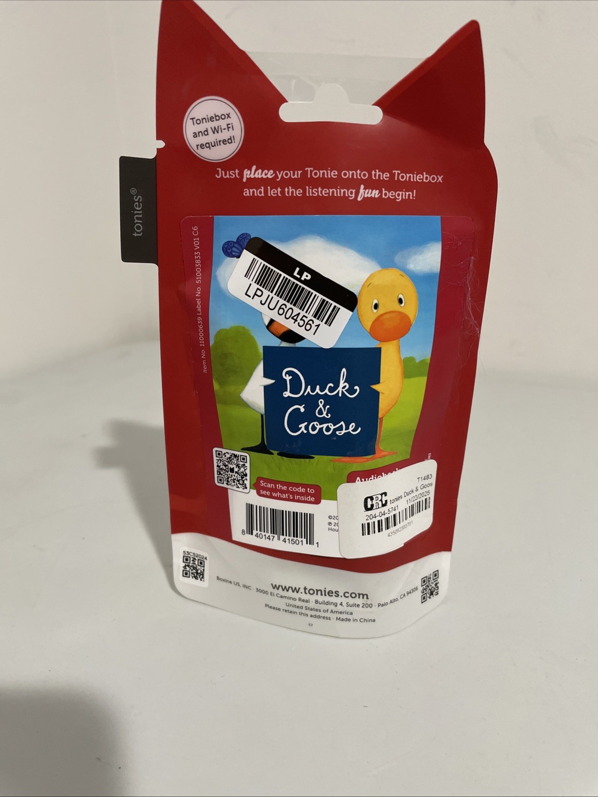 Tonies Duck and Goose Audio Character