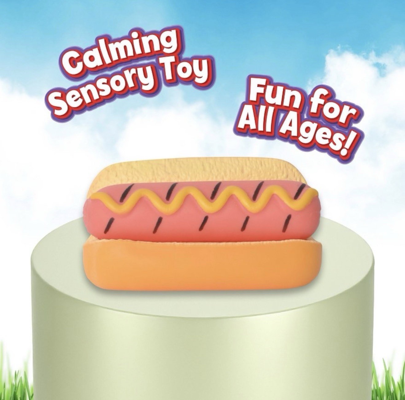 Toymendous Sunny Days Jumbo Hot Dog Squish Viral Summer Squishy Toy New 2026
