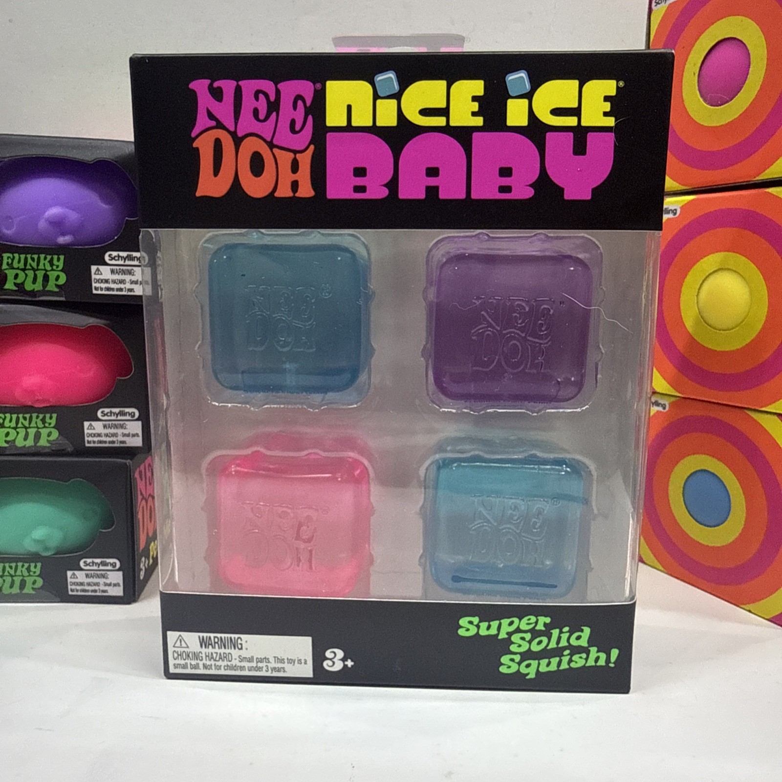 Nee Doh Lot of 6 funky 1 Nice Ice Baby 3 Color Change – New – 100% Authentic!!!