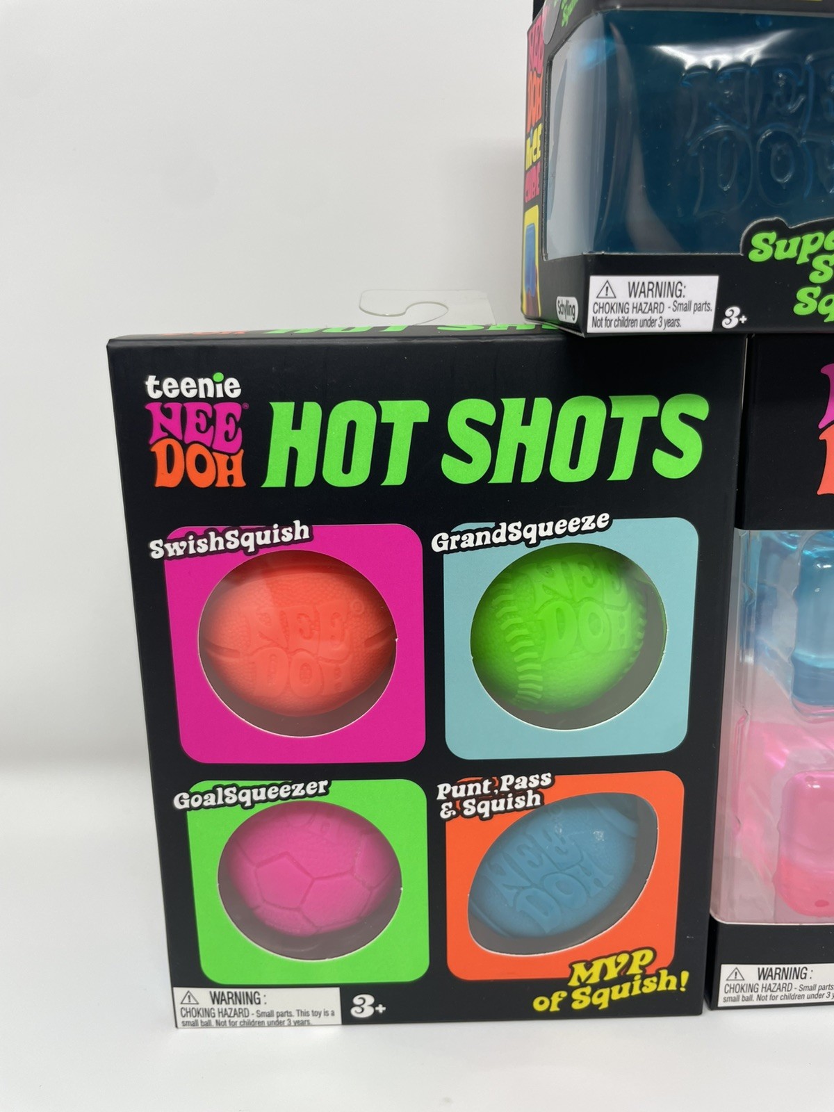 Nee Doh NICE ICE BABY HOT SHOTS 4 Pack & NICE CUBE LOT Squishy Toy TikTok Viral