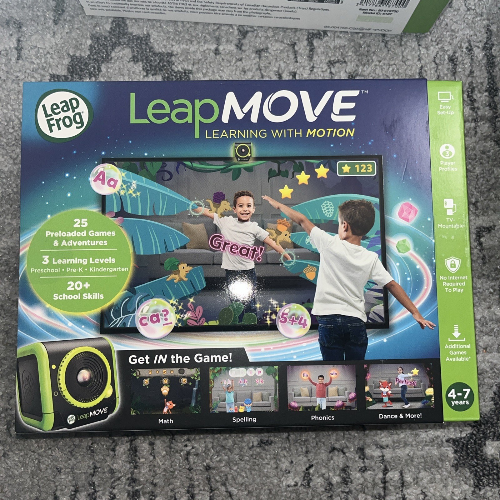 Leap Frog Leap Move Learning With Motion Preloaded Video Game System 25 Games