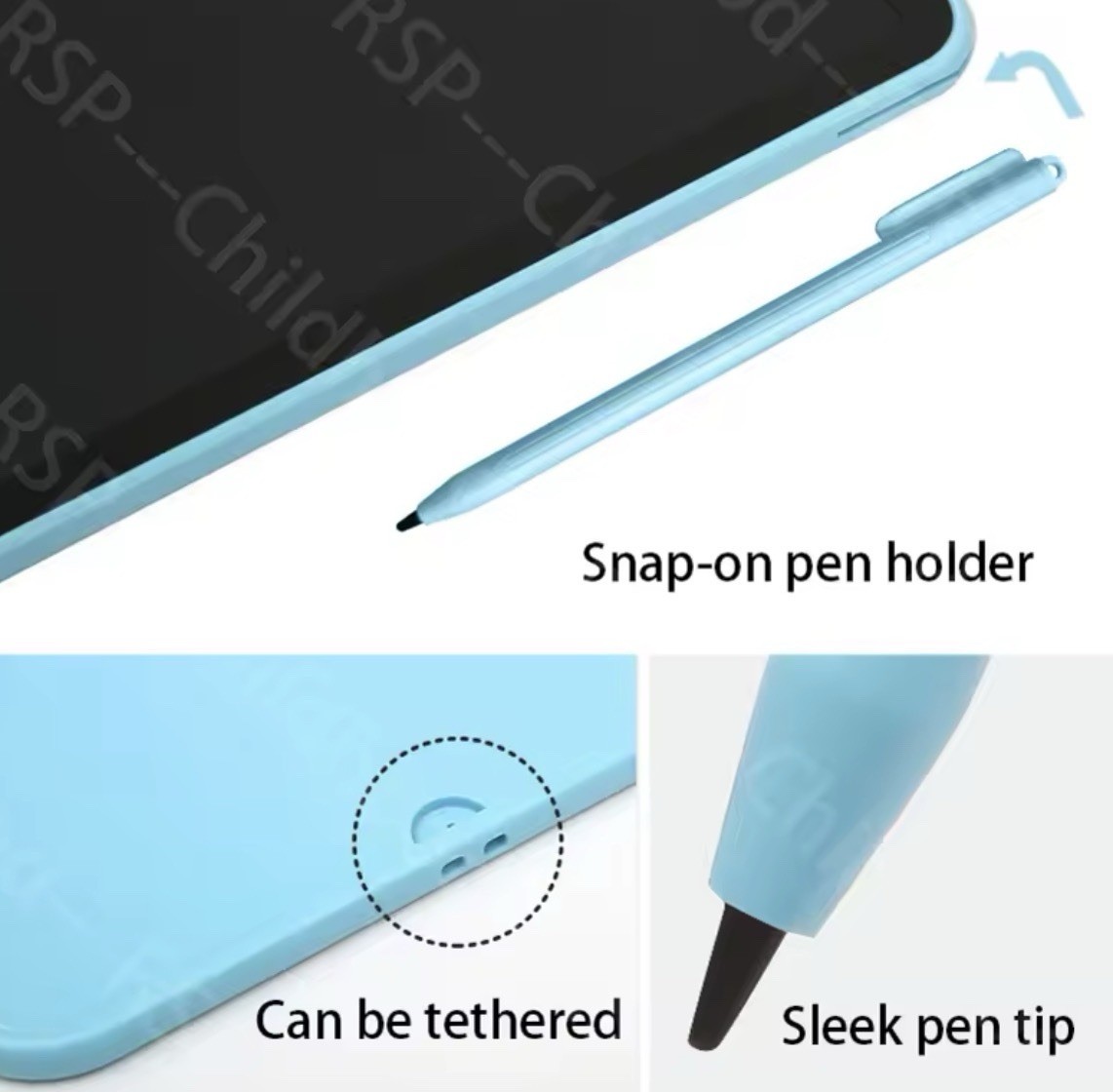 11 Inch LCD Writing Tablet Drawing Board w/ Stylus Pen, One-Click Clear, Lock
