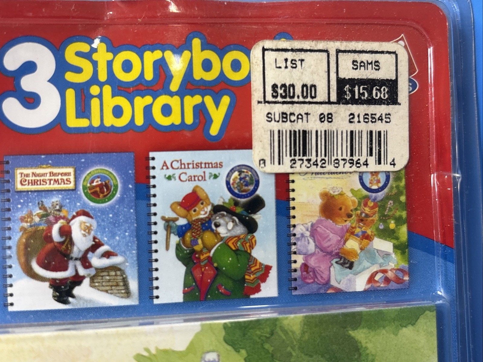 New Vtg Story Reader 3 Storybook Pack Nutcracker Christmas Carol Night Before