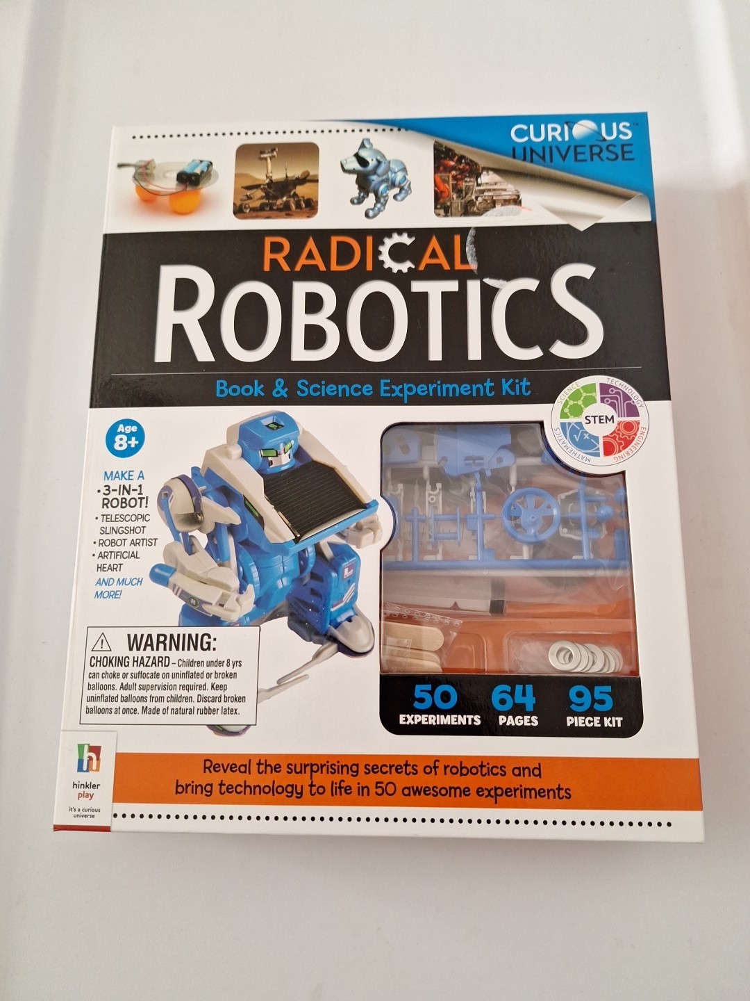 Remarkable Robotics Book & Science Kit 3 in 1 Robot 58 Pieces , 45+ Experiments