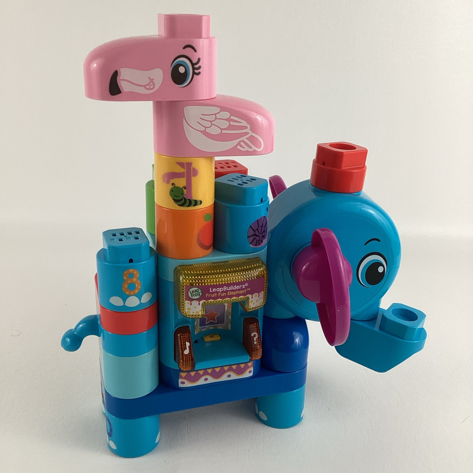 Leap Frog Leap Builders Fruit Fun Elephant Playset Sounds Phrases Learning Toy