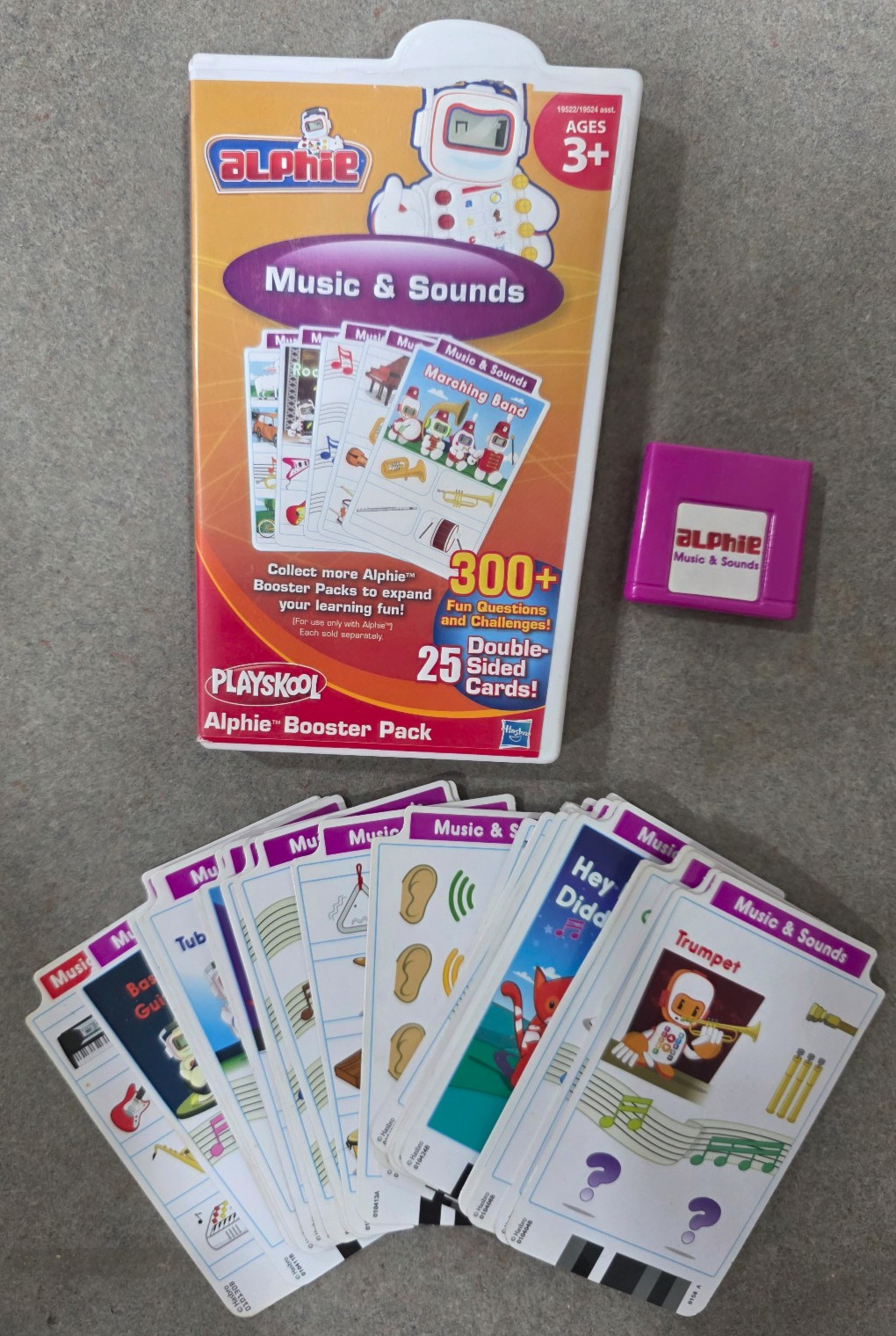 PLAYSKOOL ALPHIE MUSIC & SOUND Cards Booster Pack 300+ Questions Ages 3+ NEW