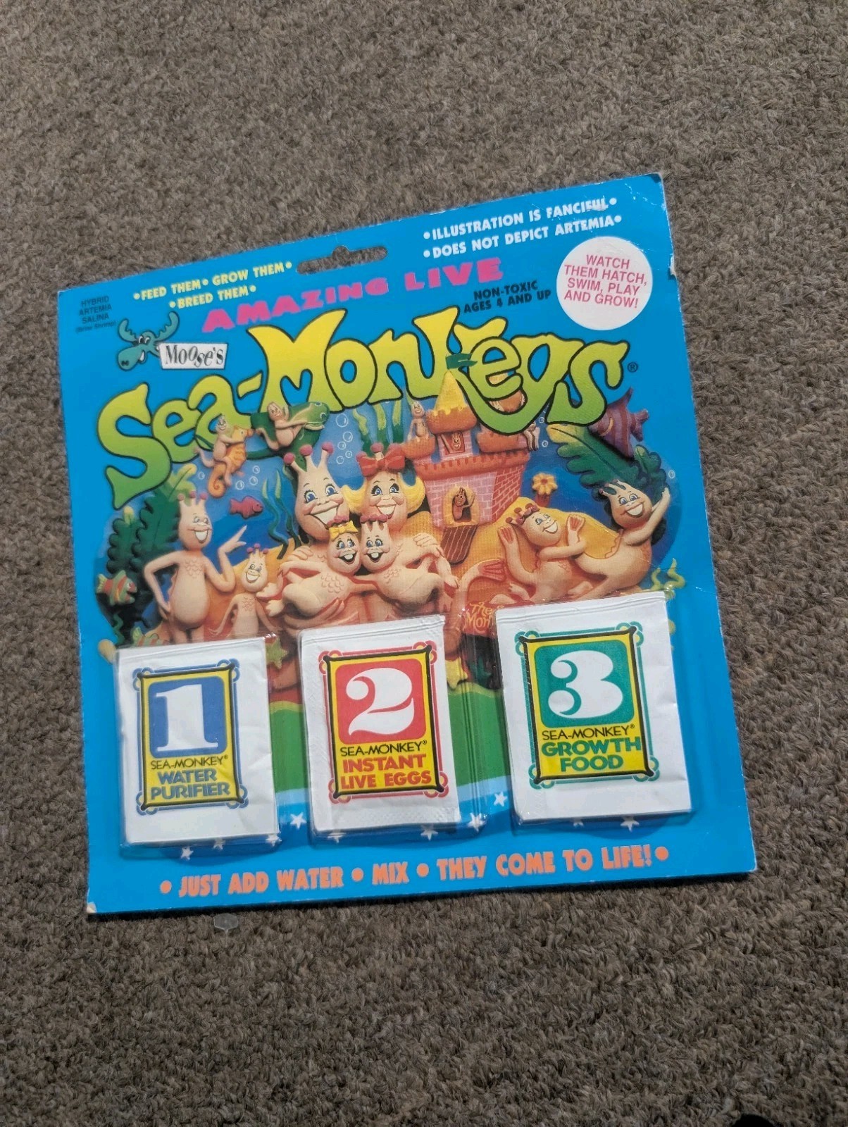 Moose Toys Amazing Live Sea-Monkeys Mid 90s Vintage Toy Made In Australia RARE