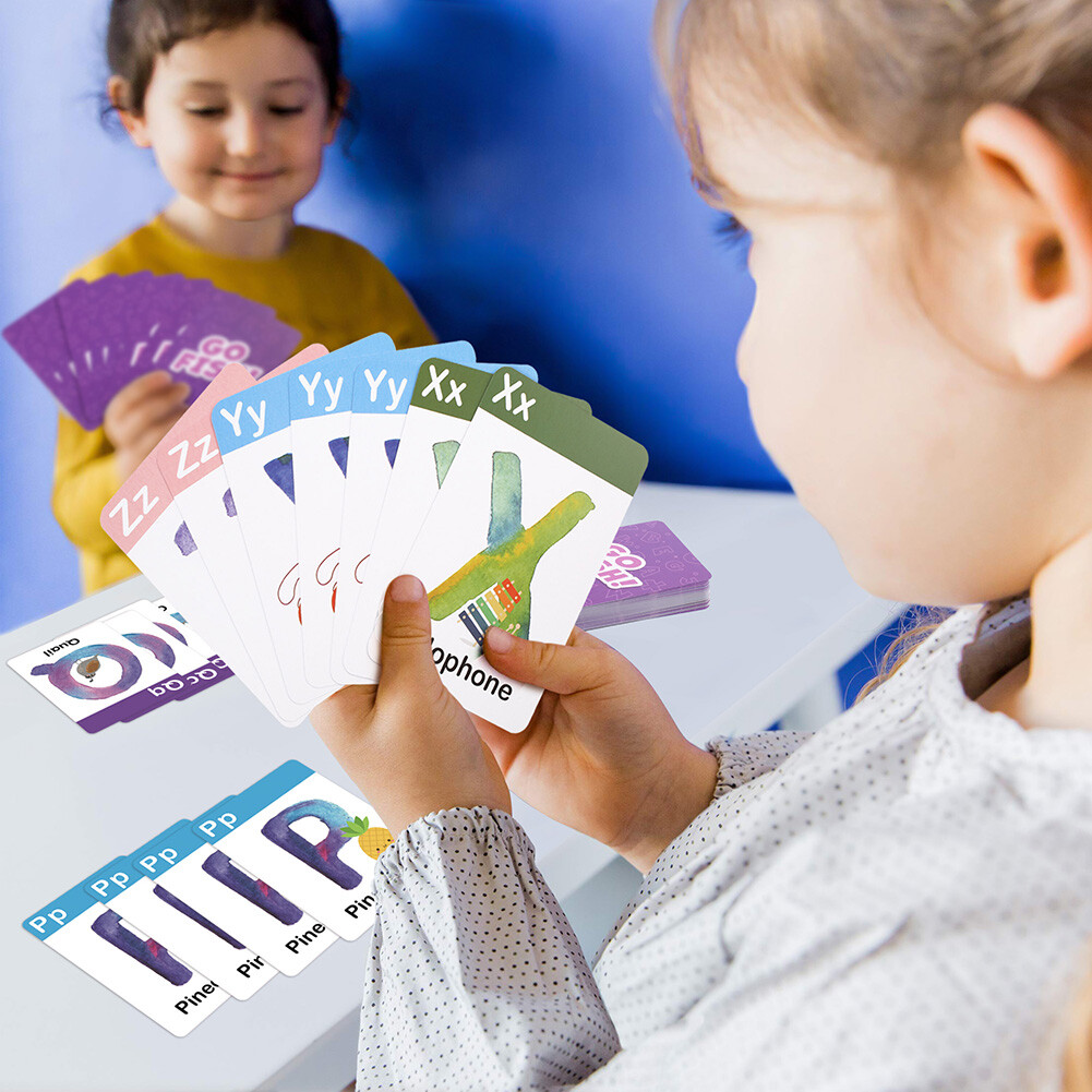 Kids Card Games ABC Go Fish Flash Cards Children Early Education Learning Toy