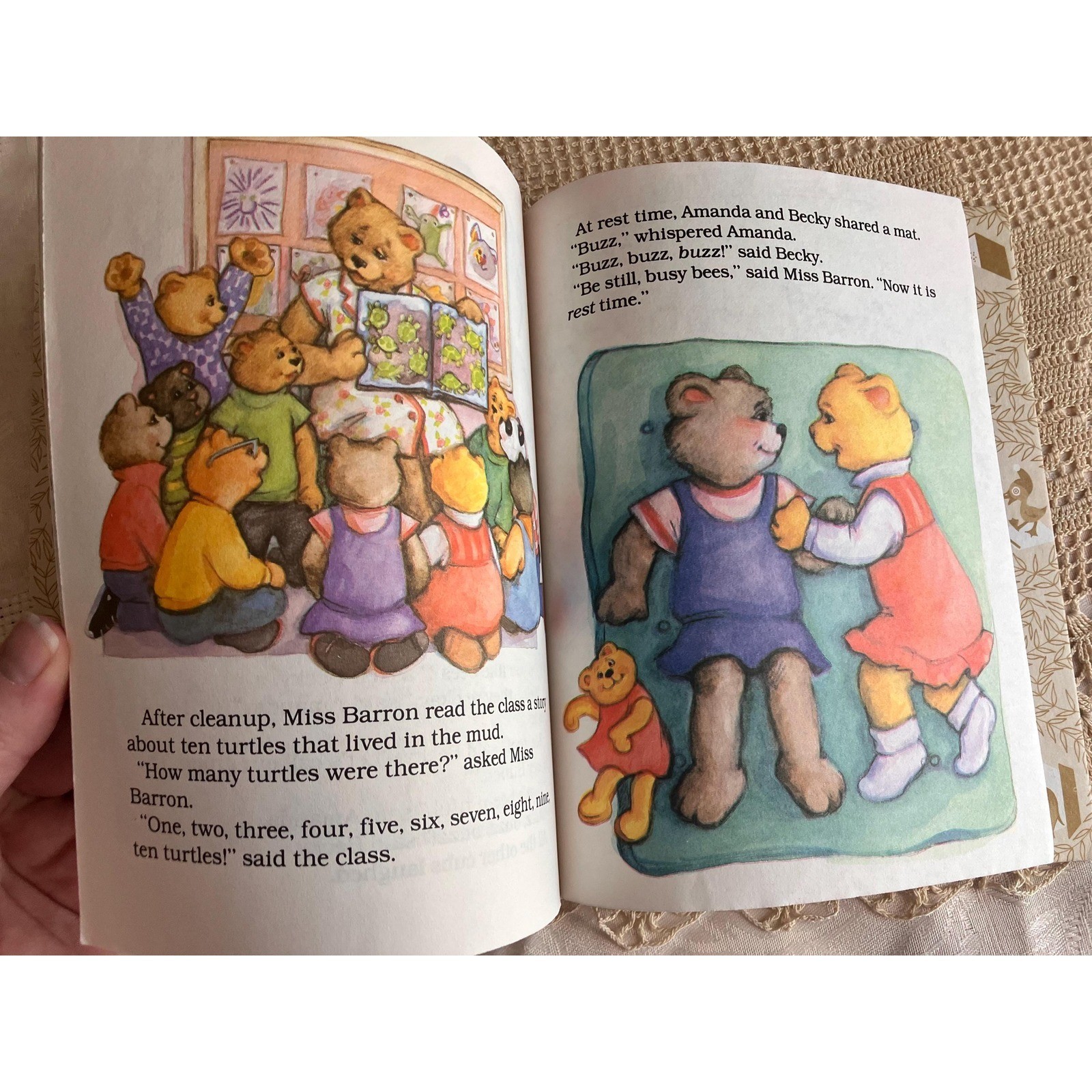 1985 Amanda’s First Day of School Little Golden Book, Goodman, Vintage Book