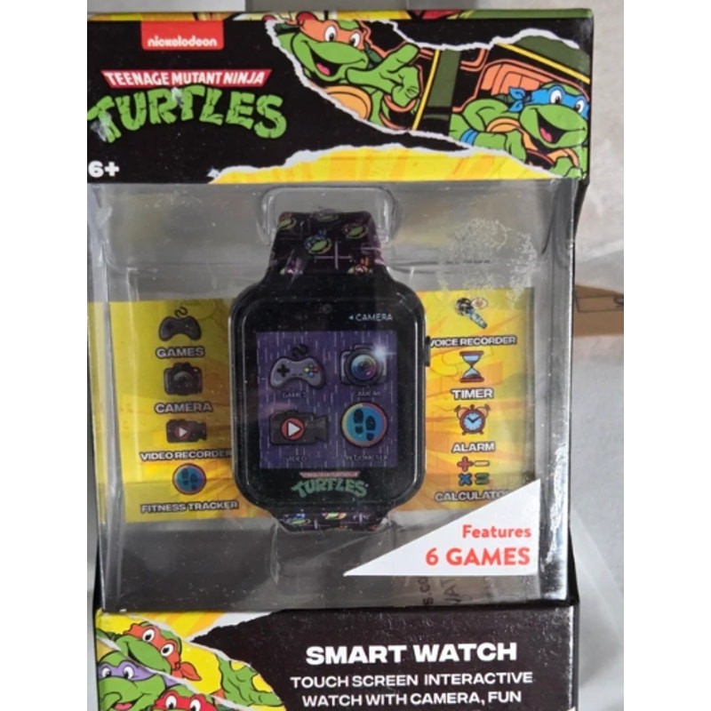 TMNT Kids Smartwatch Touchscreen Camera Games Ninja Turtles New Gift One size