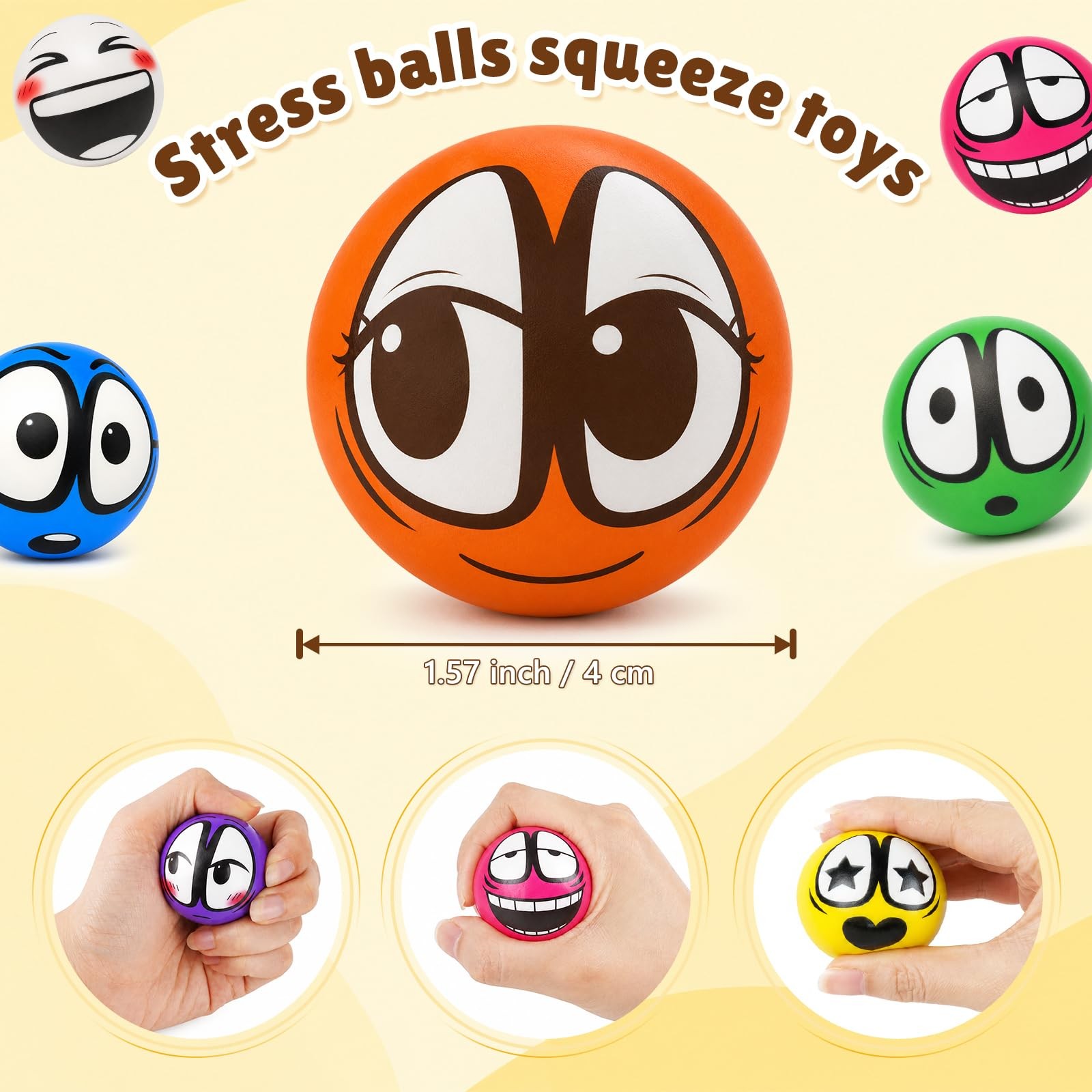 Shqdd Balls 100Pcs Balls For Bulk Squeeze Toys For Relief Perfect For Office
