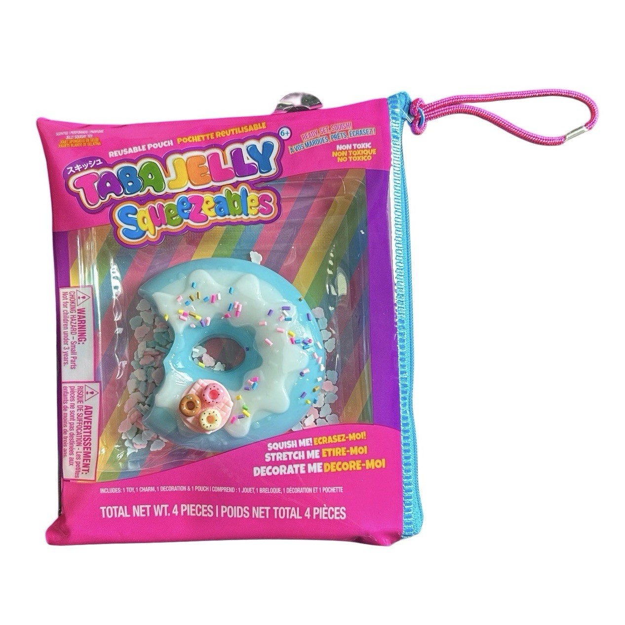 Squishy Taba Jelly Squeezeables Blue Donut Squish Squeeze Fidget Sensory Toy