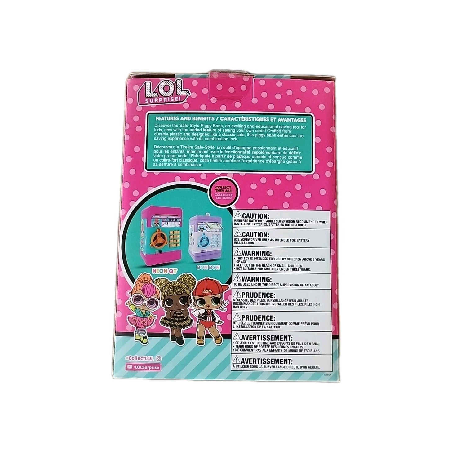 NEW! LOL SURPRISE! BON BON Safe Piggy Bank Electronic ATM Money Coin Cash Safe