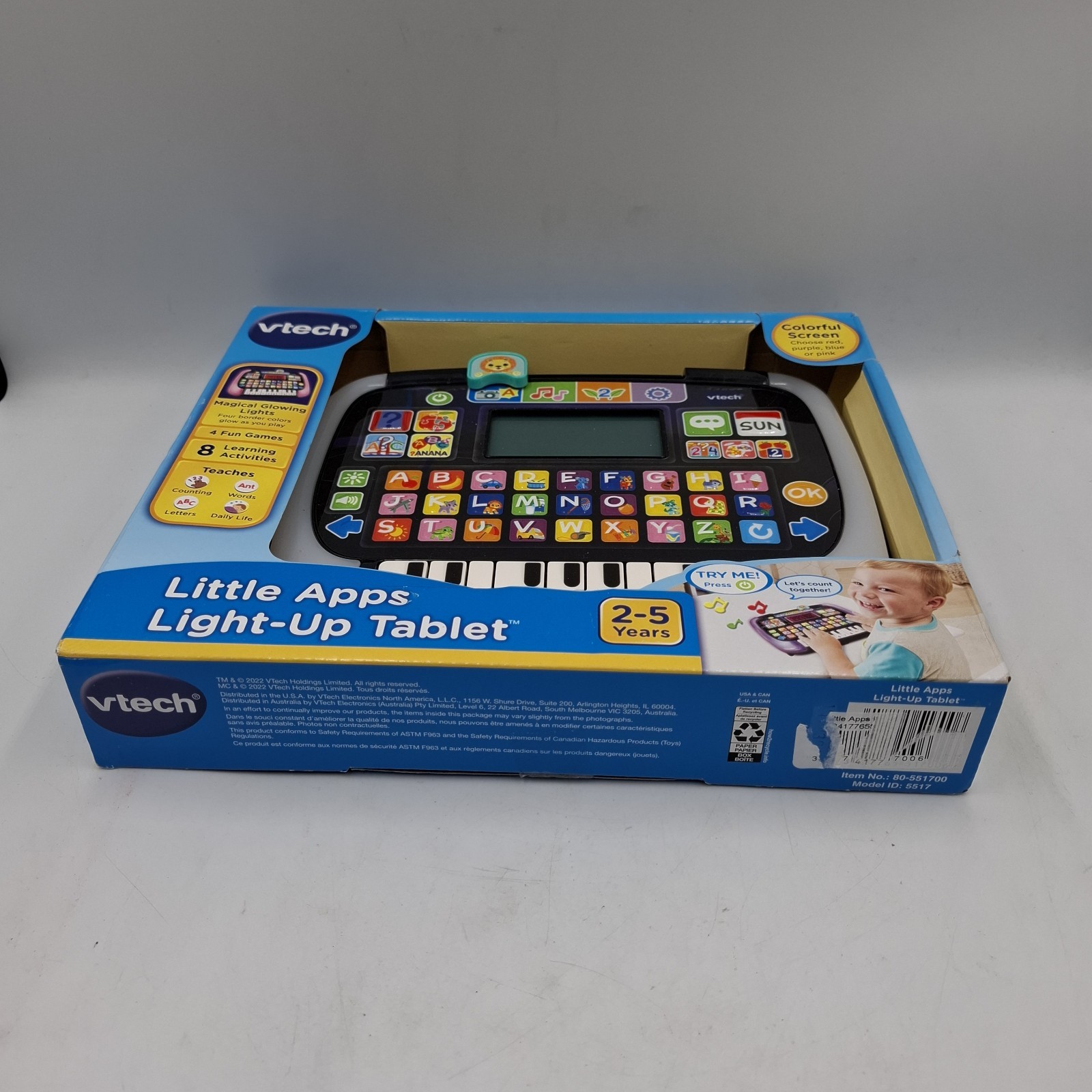 VTech Little Apps Light-Up Tablet Kids Learning Toy Ages 2-5 New