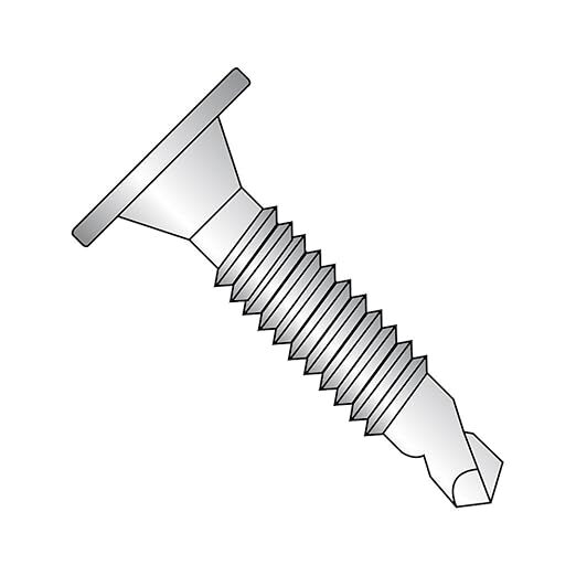 Small Parts 1024KWAFM188 18-8 Stainless Steel Self-Drilling Screw, Plain Finish