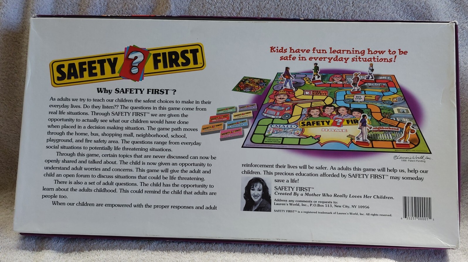 SAFETY FIRST: FUN & FACTUAL GAME FOR KIDS & PARENTS 1998 AGES 5+ 2-6 PLAYERS