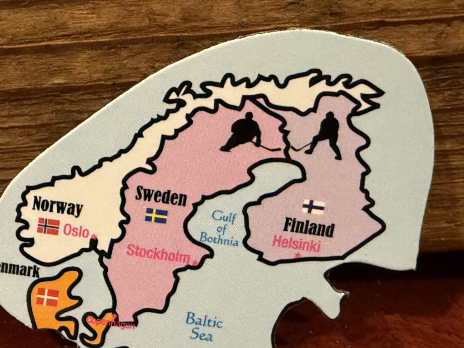 Ata-Boy Magnetic World Map Play-n-Learn Norway, Sweden, Finland 1