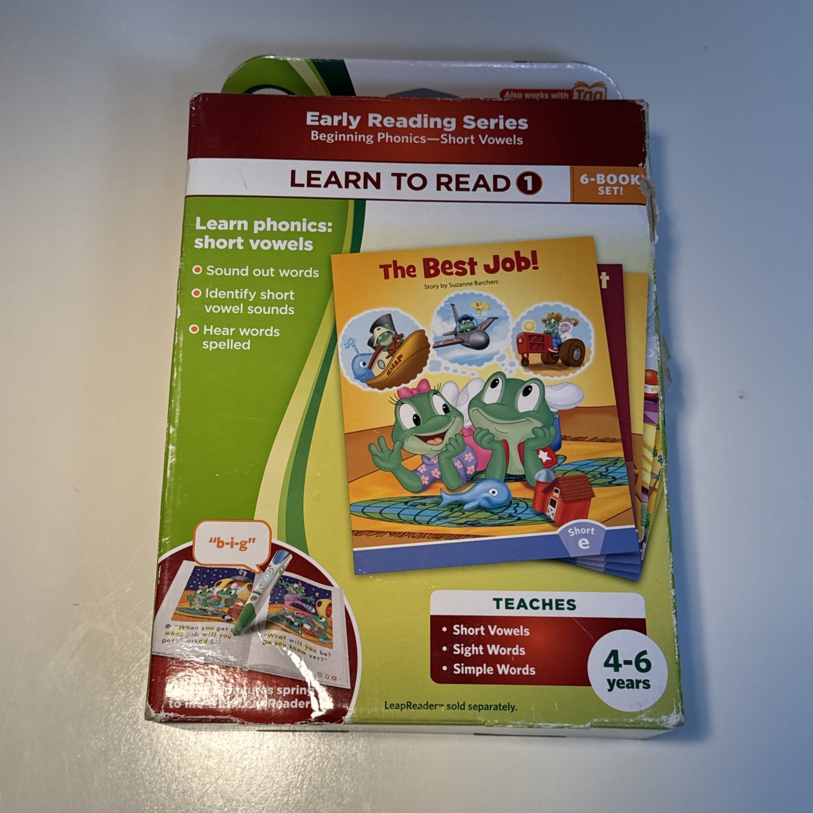 LeapFrog LeapReader LEARN TO READ Consonants Short Vowels Book Set Early Reading