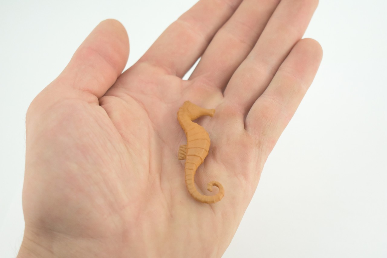 Yellow Seahorse Toy, Educational, Realistic, Models, Gift, 2.5 Inches CWG57 B197