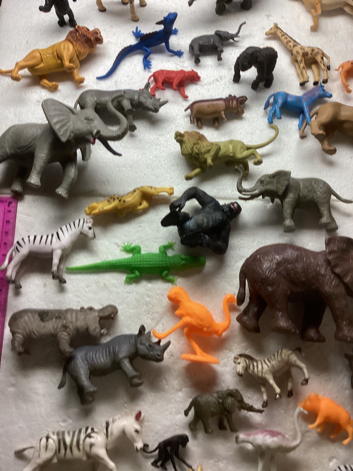 Vintage Mixed Plastic Safari Zoo Jungle Wild Animals Lot of 53.