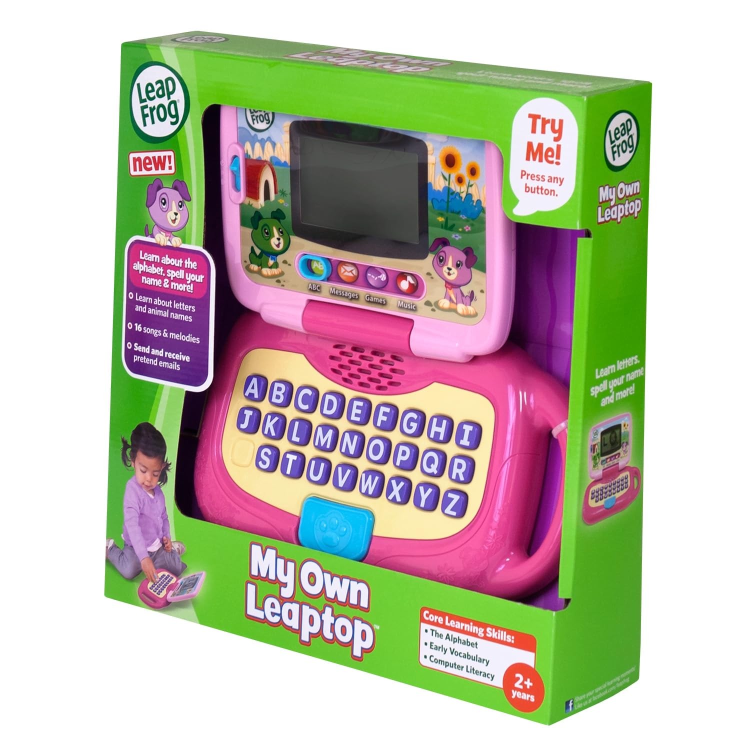 LeapFrog My Own Leaptop, Pink 9.5″ x 5.6″ x 2″,