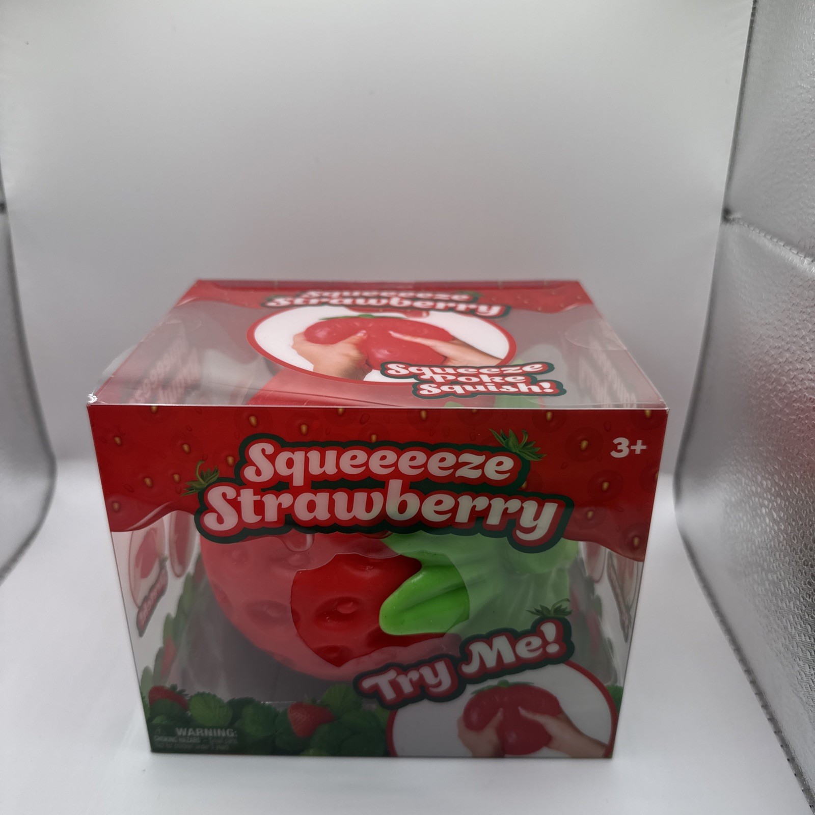 Sunny Days Squeeeeze Strawberry Tactile Squishy Squeeze Toy Red/Green