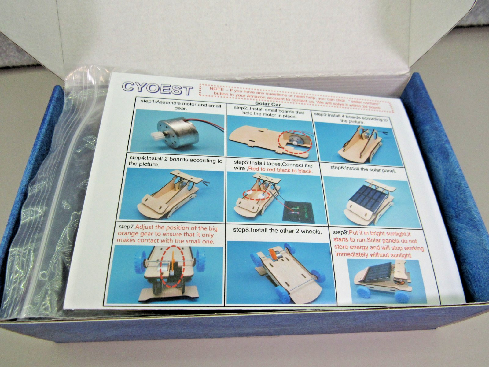 4 Wood STEM Building Kits Solar Car + + Wind Car + Binoculars + Airplane NEW!