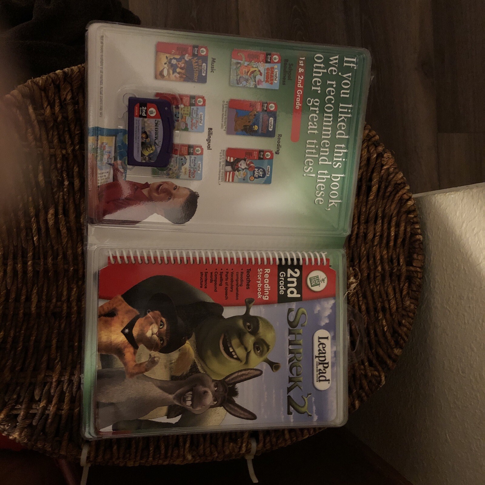 Shrek 2 LeapFrog LeapPad Educational Book and Cartridge 2nd Grade