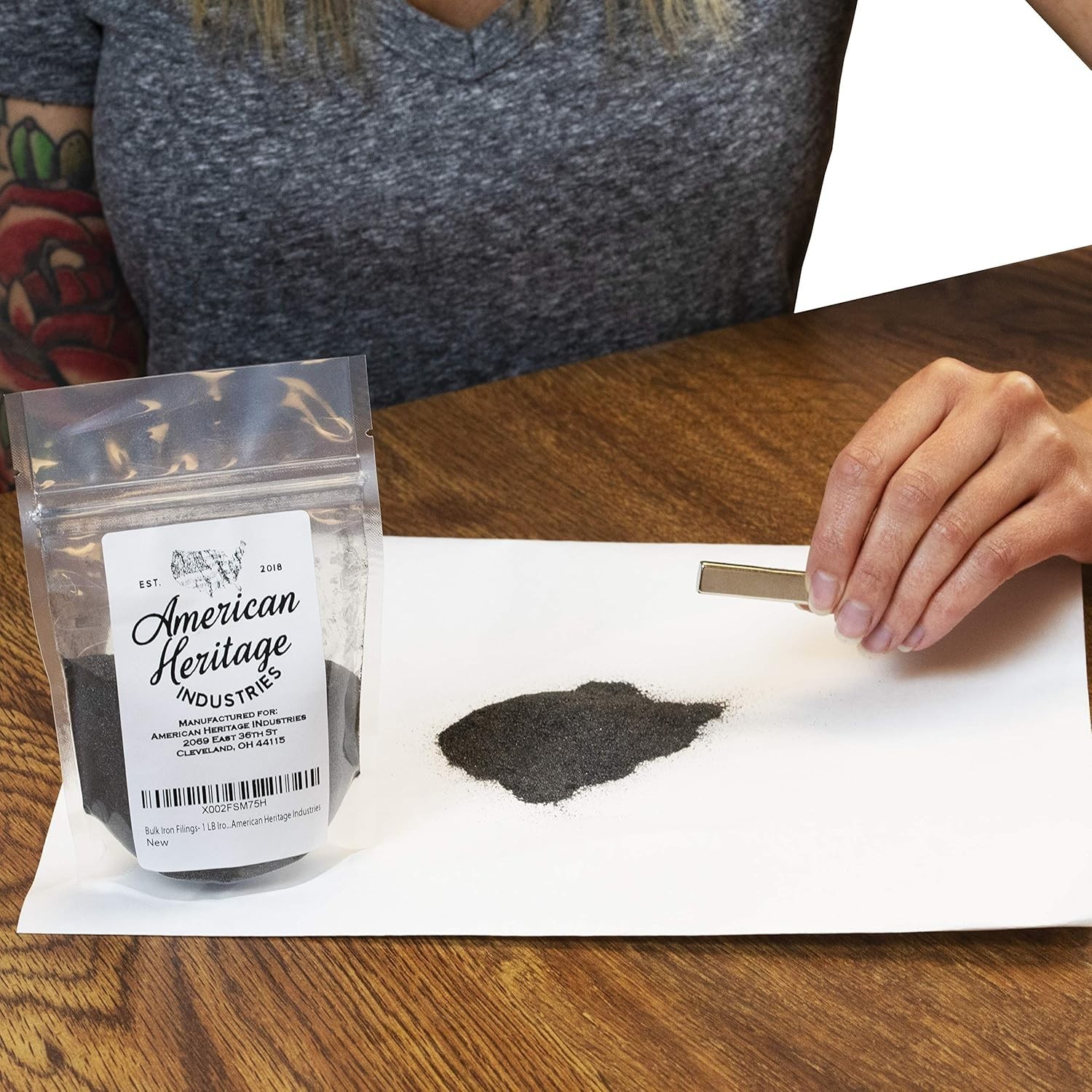 1 LB of Pure Iron Filings – Perfect for Safe Magnetism Demonstrations