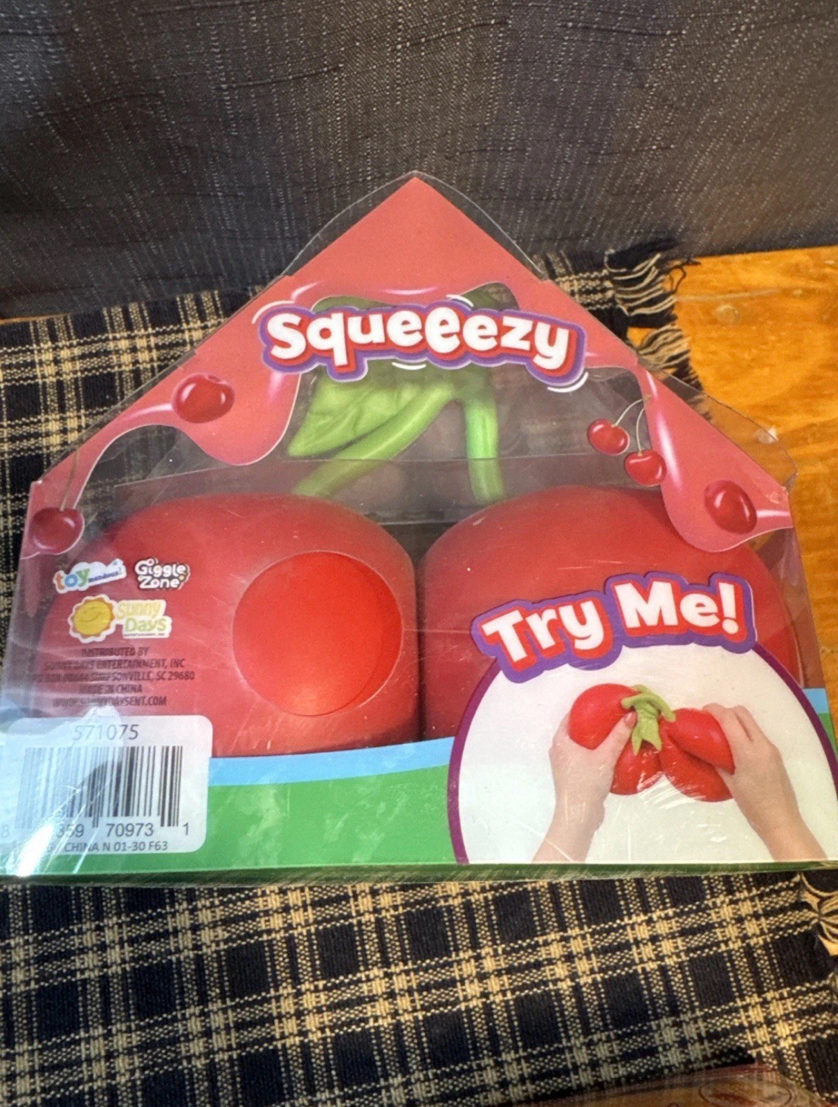 Sunny Days Squishy Toy Cherries & Hot Dog Squeeze Toys