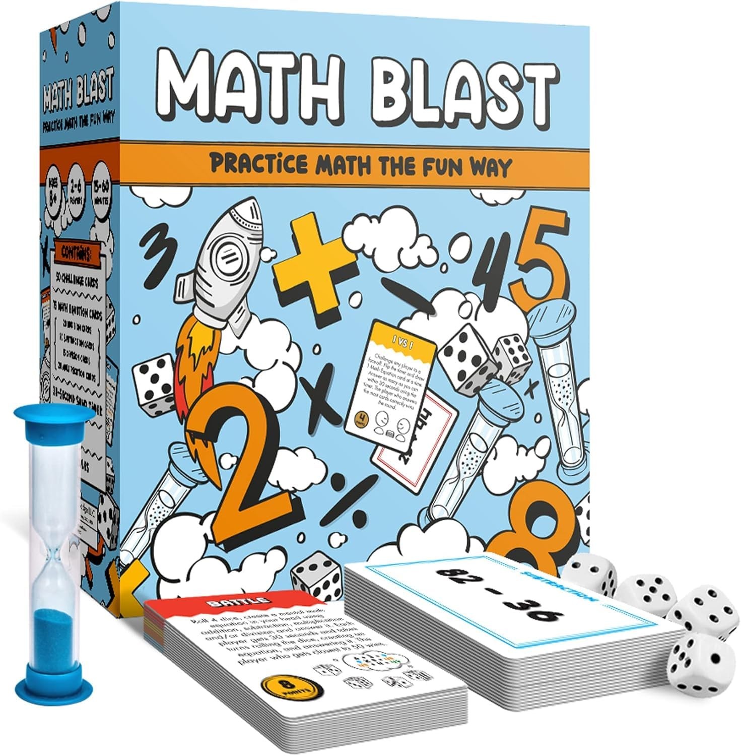 Math Blast! Cool Games for 4 inches x 1.9 x 4 inches, Multicolor