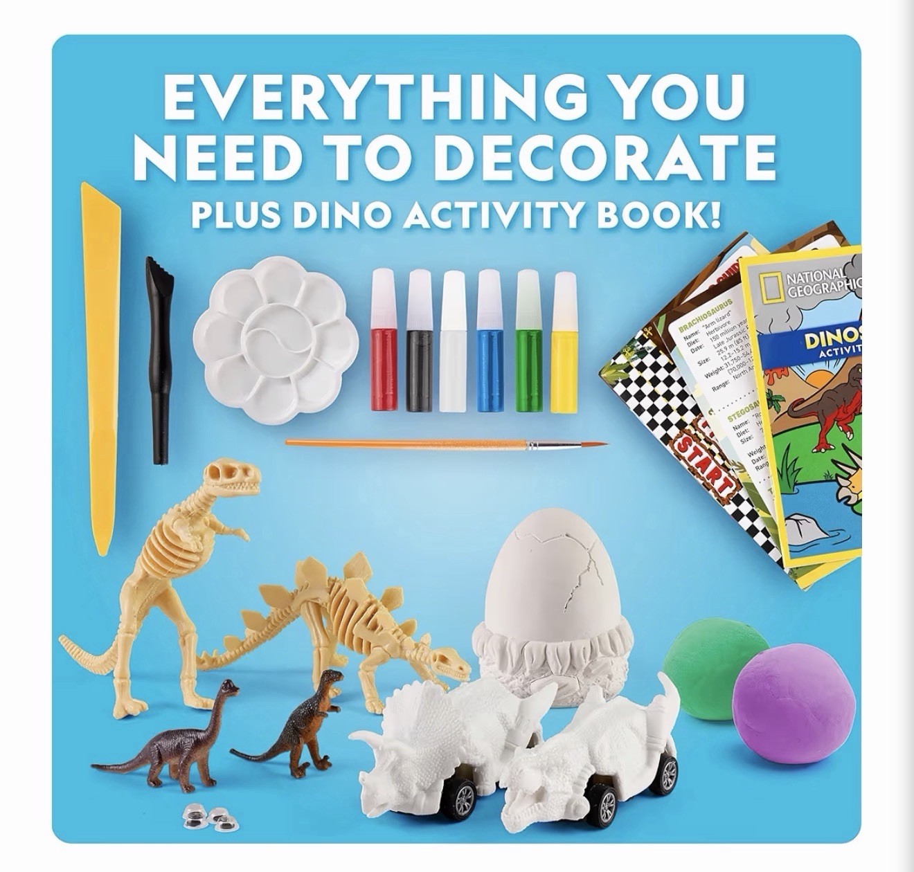 National Geographic Giant Dino Egg Activity Kit with 15+ Activities