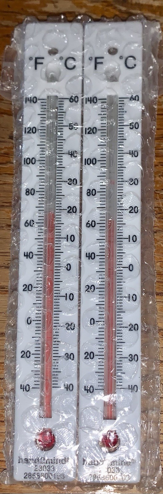 NEW hand2mind Low-Range Student Safety Thermometers White Set of 10 #23033-10