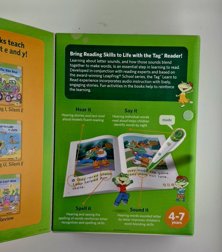 LeapFrog Tag Learn to Read Book Set 2 Long Vowels Silent E & Y 6 Books Only