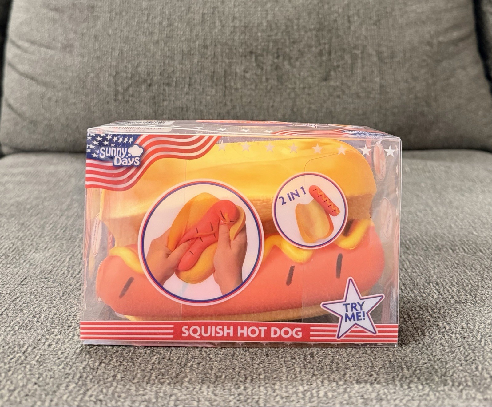 Toymendous Sunny Days Jumbo Hot Dog Squish Viral Summer Squishy Toy New 2026