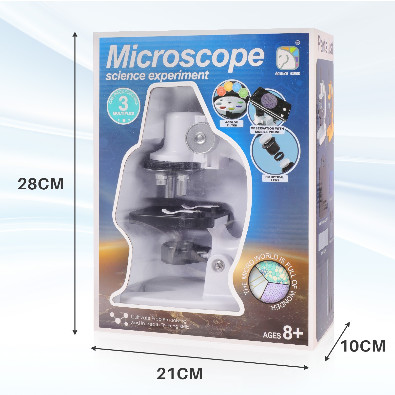 Beginner Microscope Science Kit for Kids 200X/600X/1200X Education Gifts