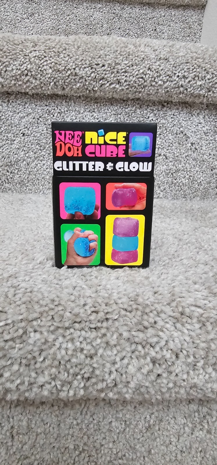 NeeDoh Nice Cube Glitter and Glow 2.25″ cube – PINK – NEW – 100% Authentic