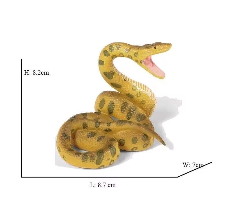 Python Snake Animal Figure Toy PVC Doll Small Figurine Birthday Gifts