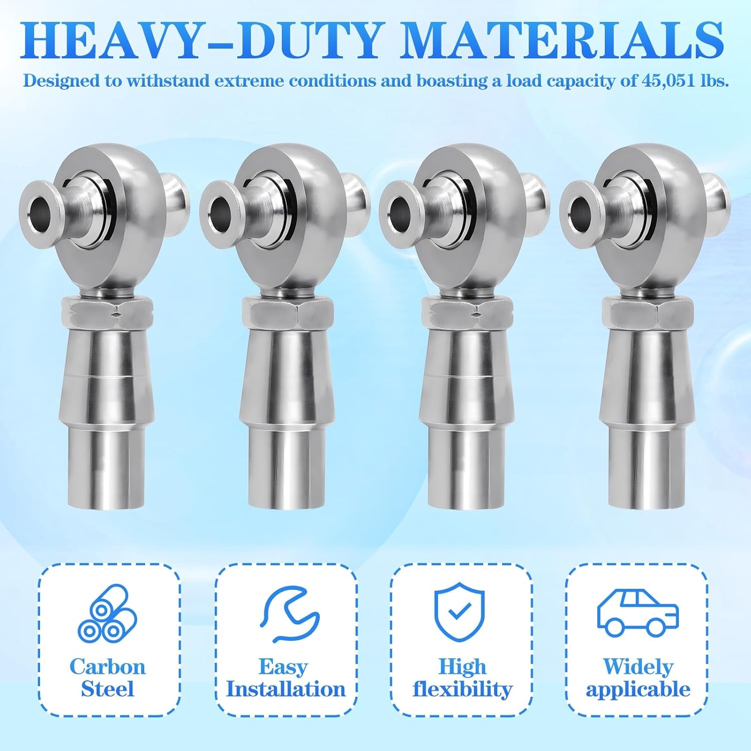 7/8-14 Heim Joint Rod End Kit with Spacers Bungs 2Set