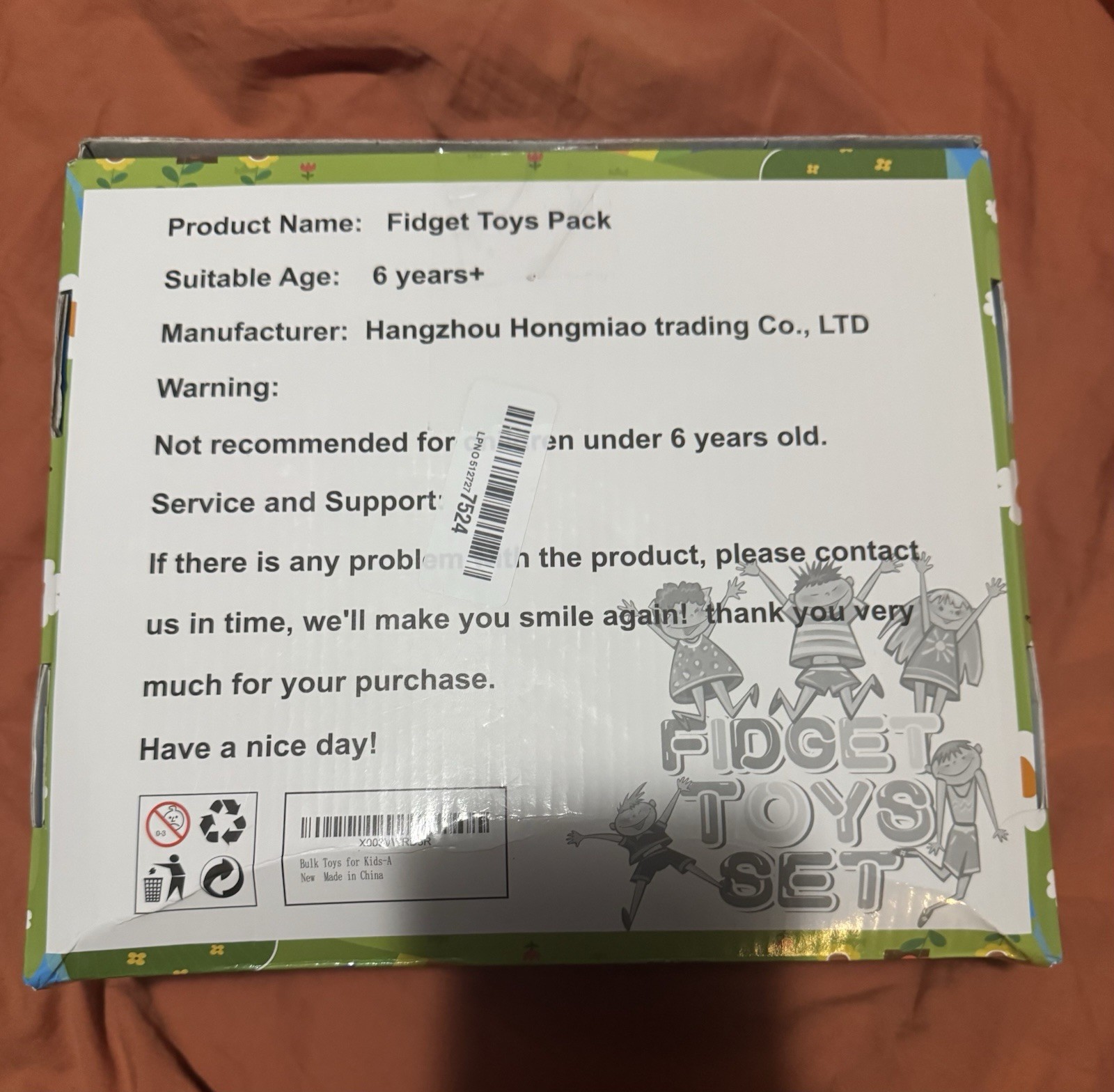 Hangzhou Hongmiao Trading Co., LTD Fidget Toys Set for Ages 6 Years+
