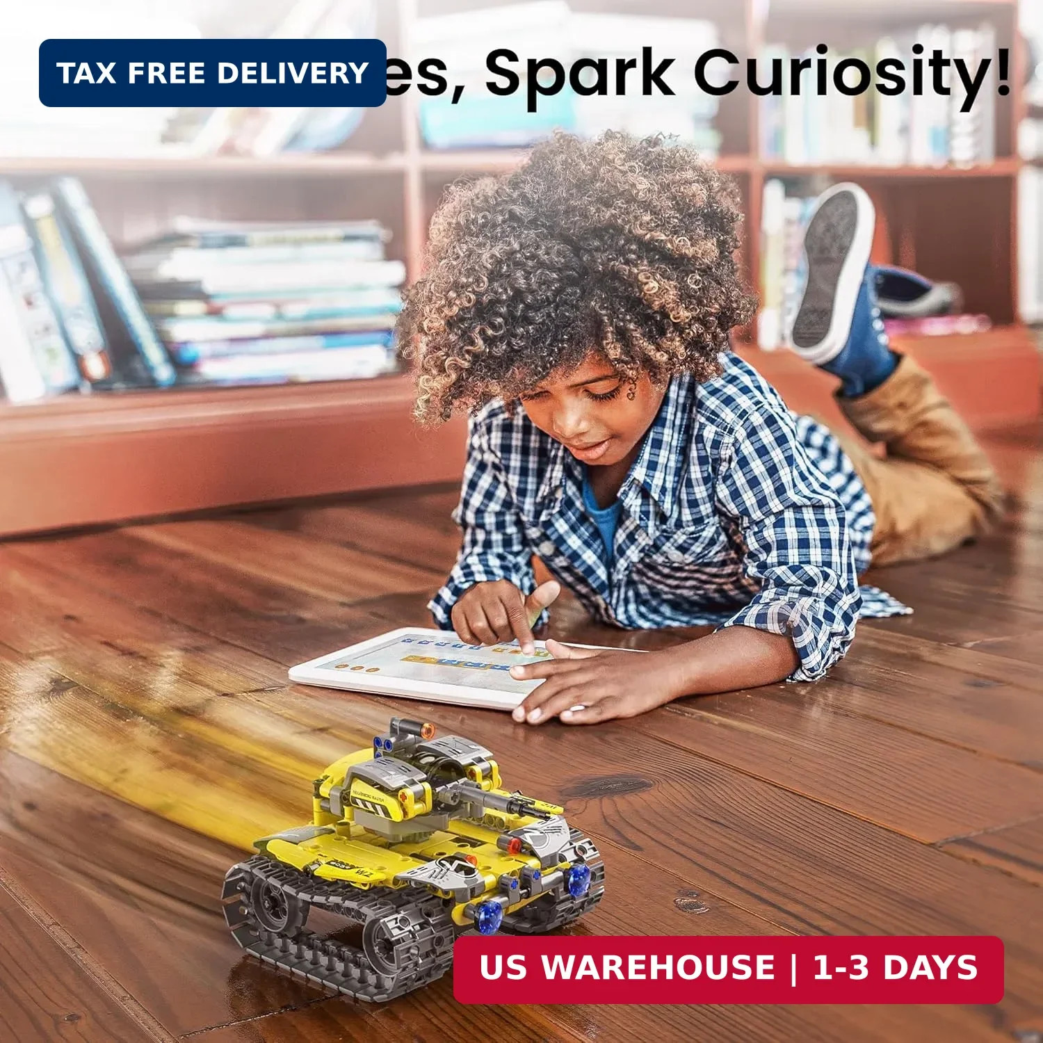 Mibido STEM Robot Building Kit Gift for Boys Ages 8-12 with Remote Control, Tech