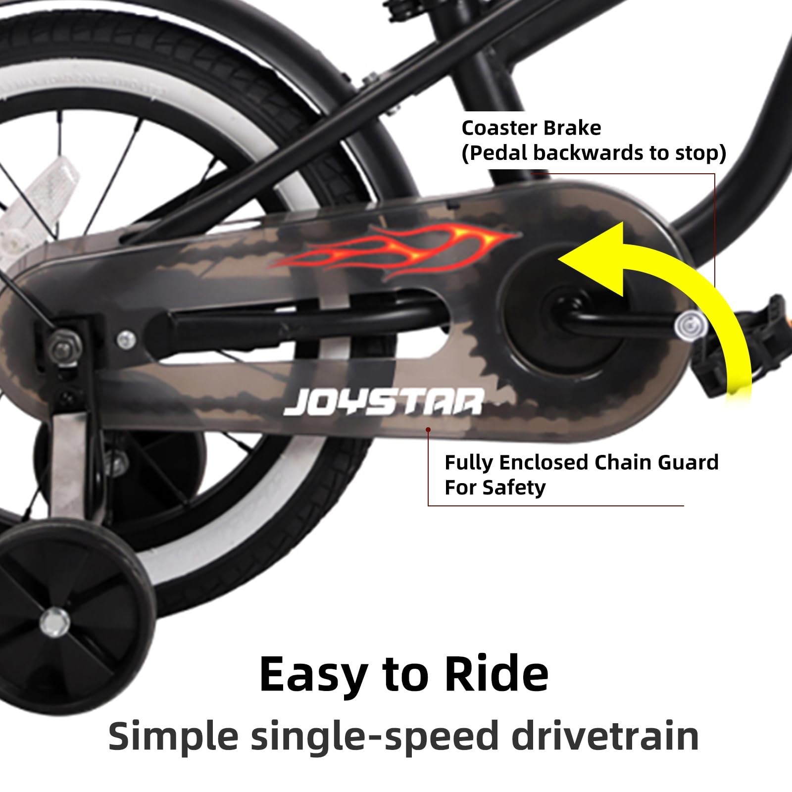 JOYSTAR 12 14 16 Inch Kids Cruiser Bike for Ages 2-7 Years Old Girls & Boys, …